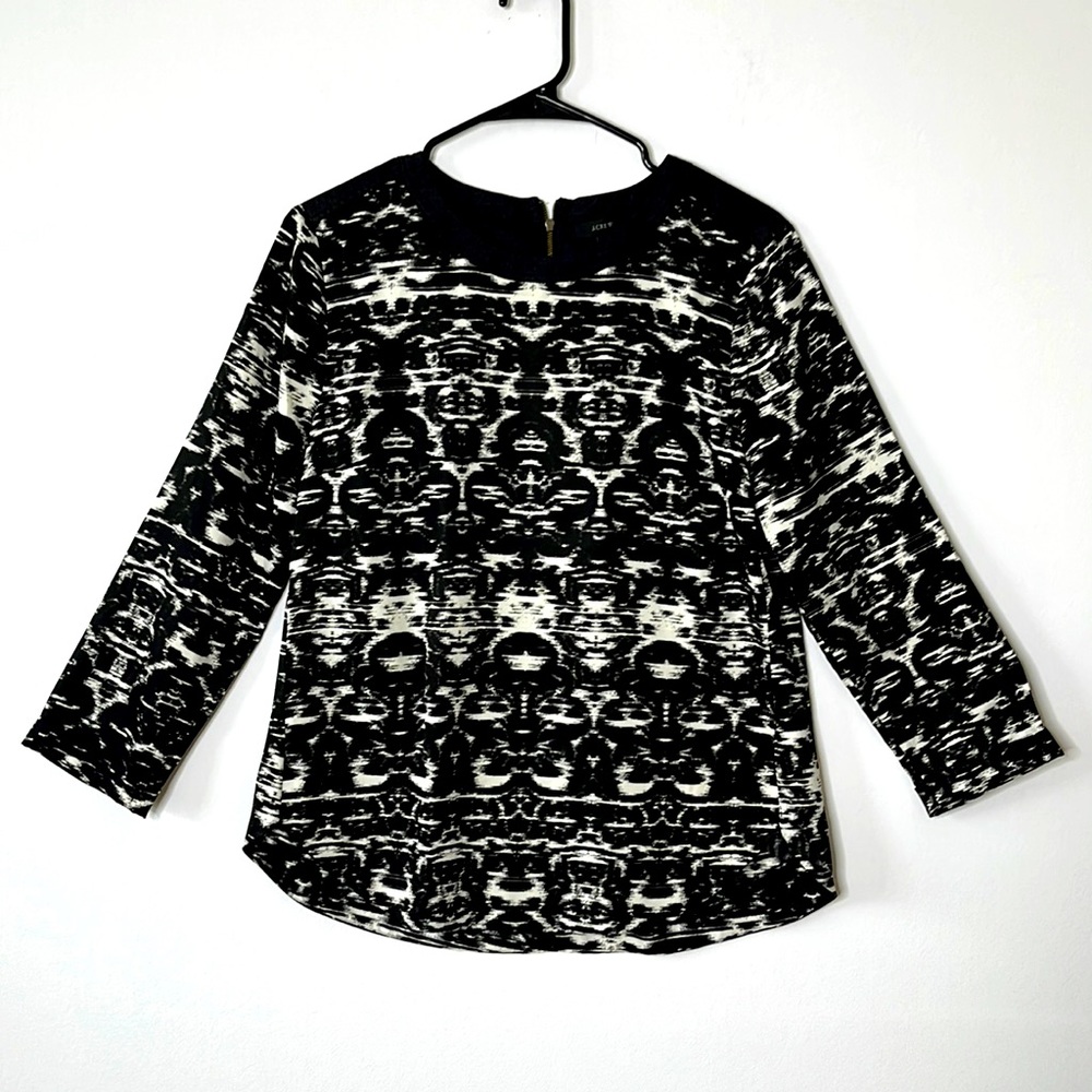 J.‎ CREW 3/4 Sleeve Blouse Sz 4